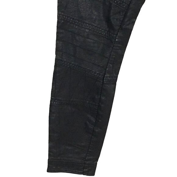 Urban Outfitters Silence & Noise Faux Leather Moto Zip Pants Black Size 27 - Picture 10 of 16